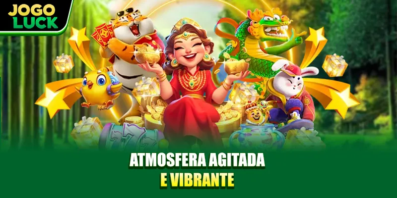 Atmosfera animada e vibrante Atmosfera animada e vibrante