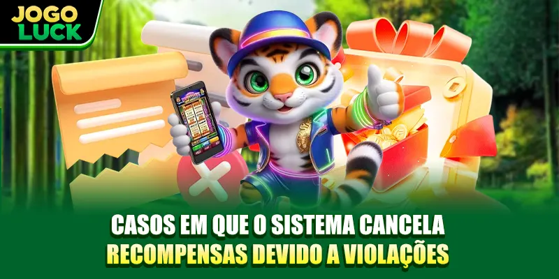 Casos em que o sistema cancela recompensas devido a violações Casos em que o sistema cancela recompensas devido a violações