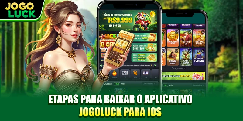 Etapas para baixar app JOGOLUCK para iOS Etapas para baixar app JOGOLUCK para iOS