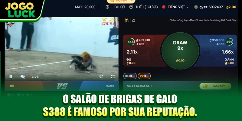 O salão de brigas de galo SV388 é famoso por sua reputação O salão de brigas de galo SV388 é famoso por sua reputação