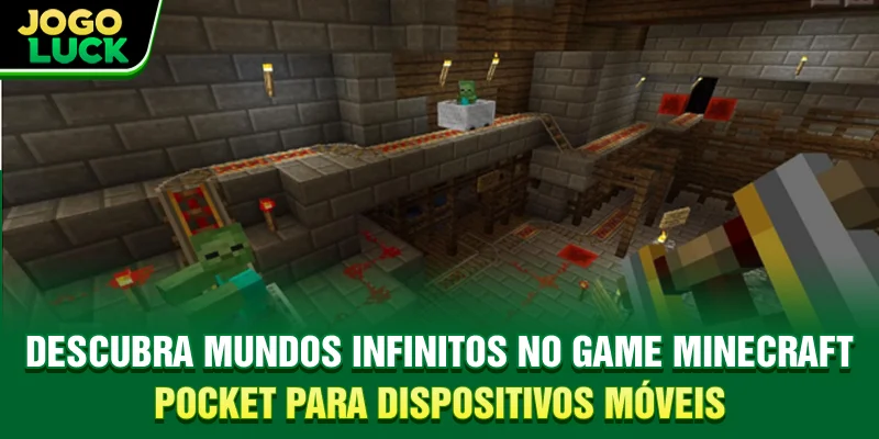 Descubra mundos infinitos no Game Minecraft Pocket para dispositivos móveis