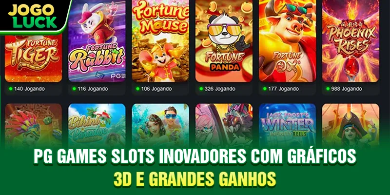 PG Games - Slots Inovadores Com Gráficos 3d E Grandes Ganhos