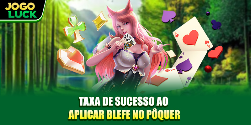 Taxa de sucesso ao aplicar blefe no pôquer