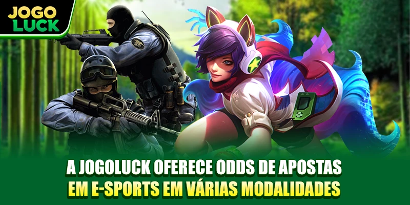 A Jogoluck oferece odds de apostas em E-sports em várias modalidades