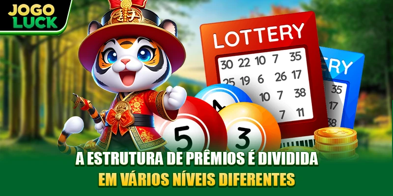 A estrutura de prêmios é dividida em vários níveis diferentes