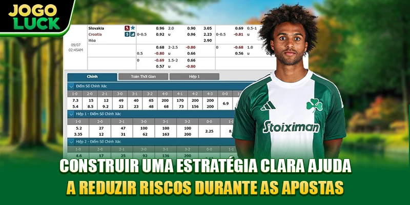 Construir uma estratégia clara ajuda a reduzir riscos durante as apostas